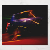 paarse autodans sparkling wijnetiket (Enkel label)