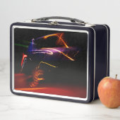 paarse autowedstrijd metalen lunchbox (In situ)