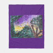 Paarse avond fleece deken (Voorkant)