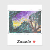 Paarse avond sticker (Vel)