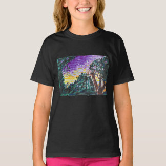 Paarse avond t-shirt