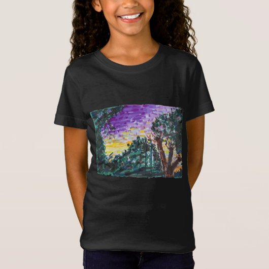 Paarse avond t-shirt (Voorkant)