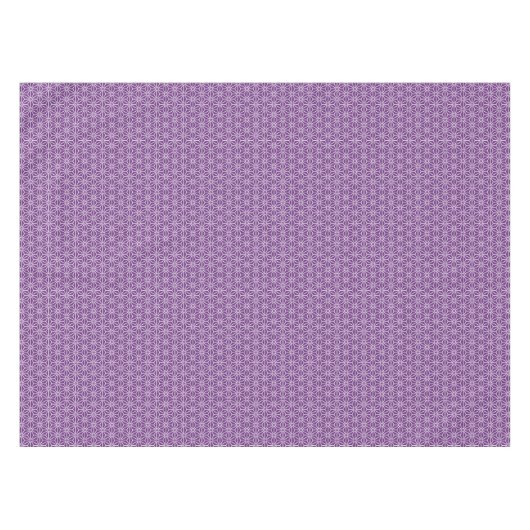 Paarse Ayame Asanoha Japan Patroonkunst Tafelkleed (Voorkant (Horizontaal))