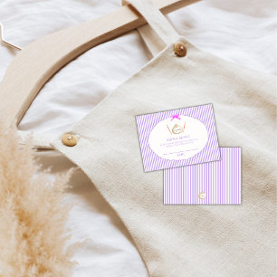 Paarse Aziatische Dumpling Luier Raffle Baby Showe Informatiekaartje