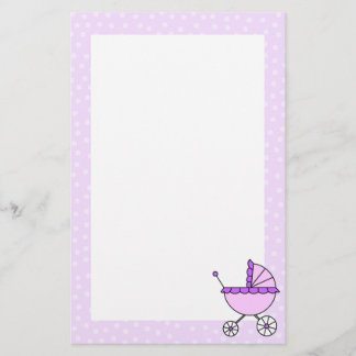 Paarse Baby Briefpapier
