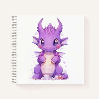 Paarse Baby Dragon Notitieboek