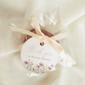 Paarse Baby in bloei bloemenwilde bloem Baby showe Bedankjes Labels