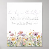 Paarse Baby in bloei bloemenwilde bloem buik spel Poster (Voorkant)