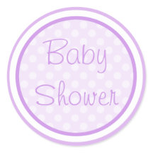 Paarse Baby showers Stickers