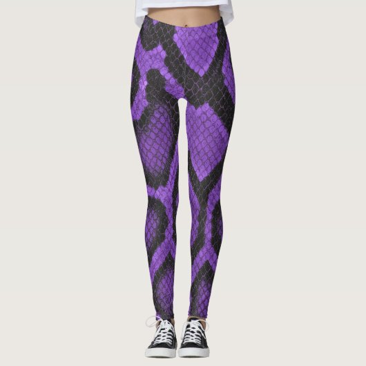 Paarse Bal Python Leggings stijl 2 (Voorkant)