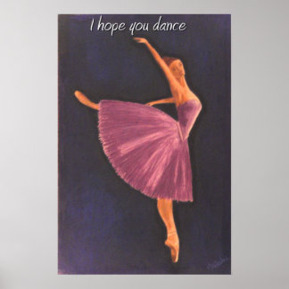 Paarse Ballerina Poster