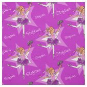 Paarse ballerina's dansen aangepaste naam stof (Swatch)