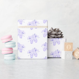 Paarse Ballet Birthday Pointe Shoes Cadeaupapier