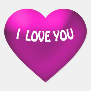 Paarse Balloon Style Heart Sticker