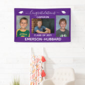 Paarse Banner voor Afstuderen op de middelbare sch (Insitu)