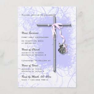 Paarse baptisme religieuze gemeenschap bevestiging kaart