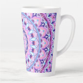 Paarse basis Mandala Latte Mok (Rechts)