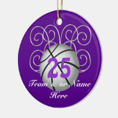  Paarse Basketball Ornaments Keramisch Ornament (Links)