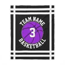 Paarse Basketball Team Name & Player Number Sports