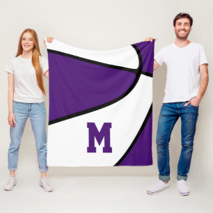 paarse basketbalteam kleuren kinder sportkamer fleece deken