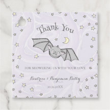 Paarse Batty, Stars & Moons Spooky Schattige Bedan