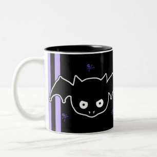 Paarse Batty Tweekleurige Koffiemok