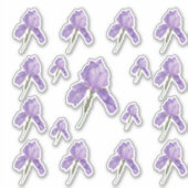 Paarse Bearded Iris in verschillende maten Sticker (Voorkant)