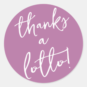 Paarse Bedankt een Lotto Sticker Loterij Ticket Fa