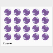 Paarse Bedankt sticker (Vel)