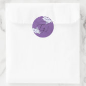 Paarse Bedankt sticker (Tas)