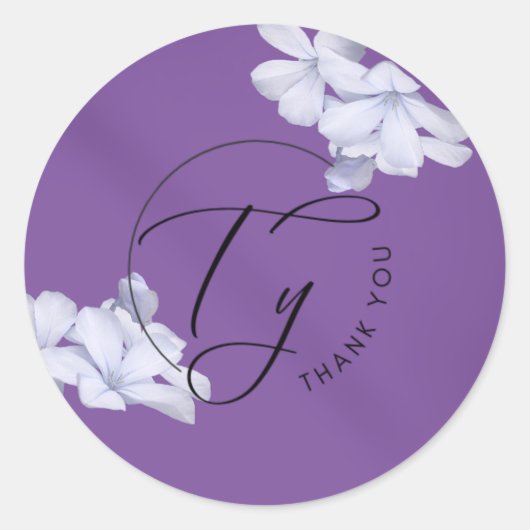 Paarse Bedankt sticker (Voorkant)
