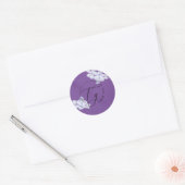 Paarse Bedankt sticker (Envelop)