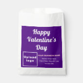 Paarse bedrijfsmerk; Valentijn; document zak Bedankzakje (Voorkant)