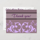 Paarse bedrijven Dank u Briefkaarten (Voorkant / Achterkant)