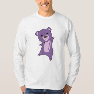 Paarse Beer kleurrijke Beren kalveren dieren voor  T-shirt