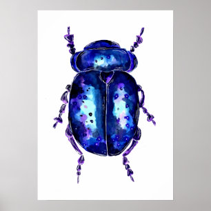 Paarse Beetle Poster