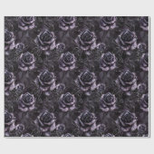 Paarse Begraafplaats Rozen Gotisch Occult Cadeaupapier (Vlak)