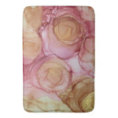Paarse Beige Abstracte Floral Badmat (Voorkant Verticaal)