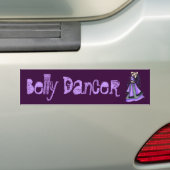 Paarse Belly Dance Bumpersticker (Op auto)