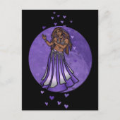 Paarse Belly Dancer Love Briefkaart (Voorkant)