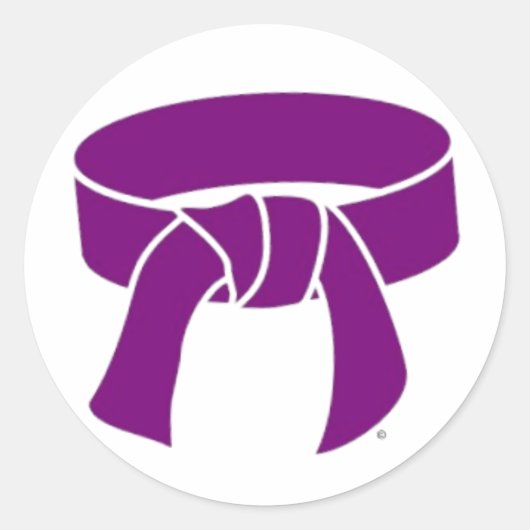 Paarse Belt Martial Arts rank belt stickers (Voorkant)