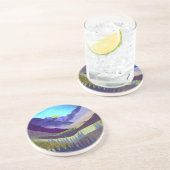 Paarse bergen Majesty Zandsteen Onderzetter (Zijkant)