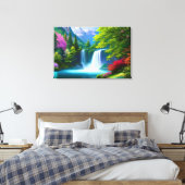 Paarse bergen, trillend landschap Canvas (Insitu (Slaapkamer))