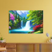 Paarse bergen, trillend landschap Canvas (Insitu (Woonkamer))