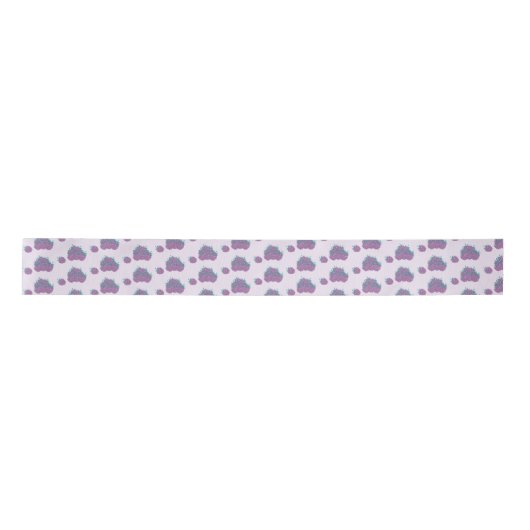 Paarse Berries Lavender Ribbon Lint (Voorkant)