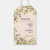 Paarse Berry Greenery Wedding Dank je wel Cadeaulabel (Achterkant)