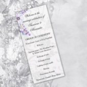 Paarse Berry Wreath Floral Damask Wedding Programma