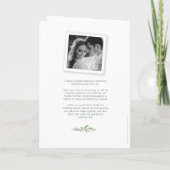 Paarse bes en groene bladeren monogram kunst bruil programma (Achterkant)