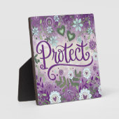  Paarse Bescherm Inspirerend Custom Floral Fotoplaat (Voorkant)