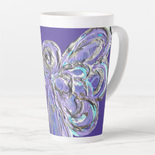 Paarse Beschermengel Kunst Douane Koffiebeker Mokk Latte Mok